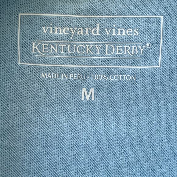 Vineyard Vines x Kentucky Derby Whale Short Sleeve T-Shirt Crew Neck Medium NWT - Picture 5 of 11